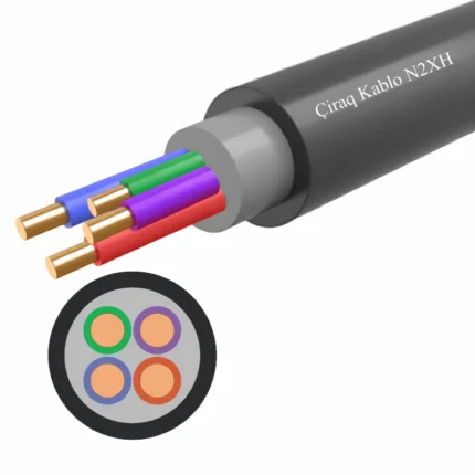 N2XH 4 damarlı LSZH elektrik kabeli – Çıraq Kablo, yanğına davamlı.