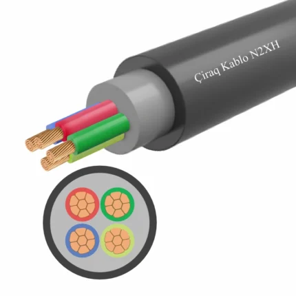 N2XH 4 damarlı çox telli LSZH elektrik kabeli – Çıraq Kablo, yanğına davamlı.