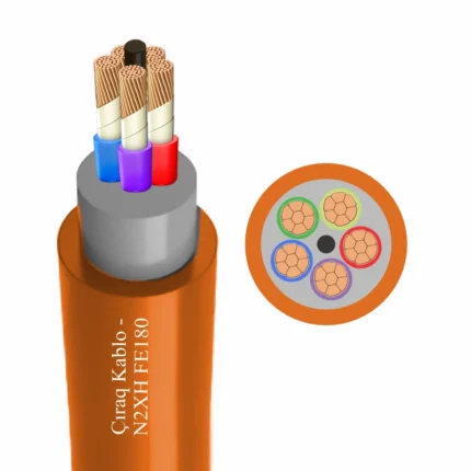 Çıraq Kablo N2XH FE180 – Halogensiz (LSZH), yanğına davamlı güc kabeli.