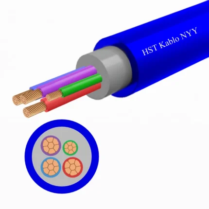 HST NYY 3+1 damarlı çox telli LSZH elektrik kabeli – yanğına davamlı.