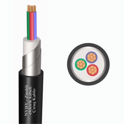NYBY - Zirehli 3 damarlı çox telli elektrik kabeli