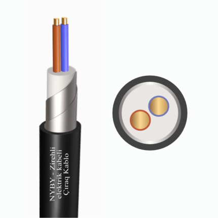 NYBY - Zirehli 2 damarlı elektrik kabeli